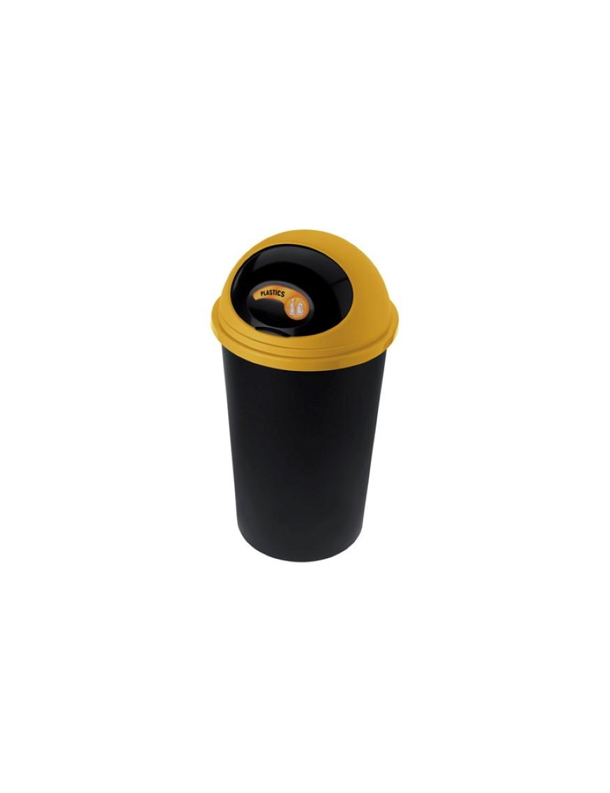 BIG HOOP WASTE BIN 45 LITERS BLACK/YELLOW