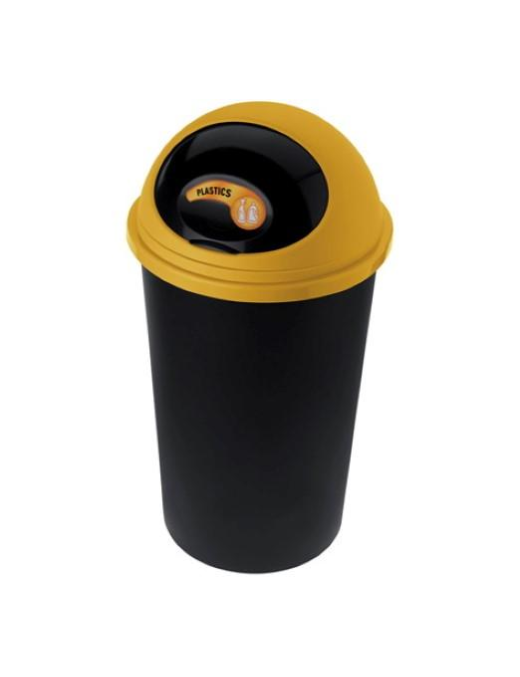 BIG HOOP WASTE BIN 45 LITERS BLACK/YELLOW