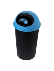 PATTUMIERA BIG HOOP 45 LITRI NERO/CELESTE