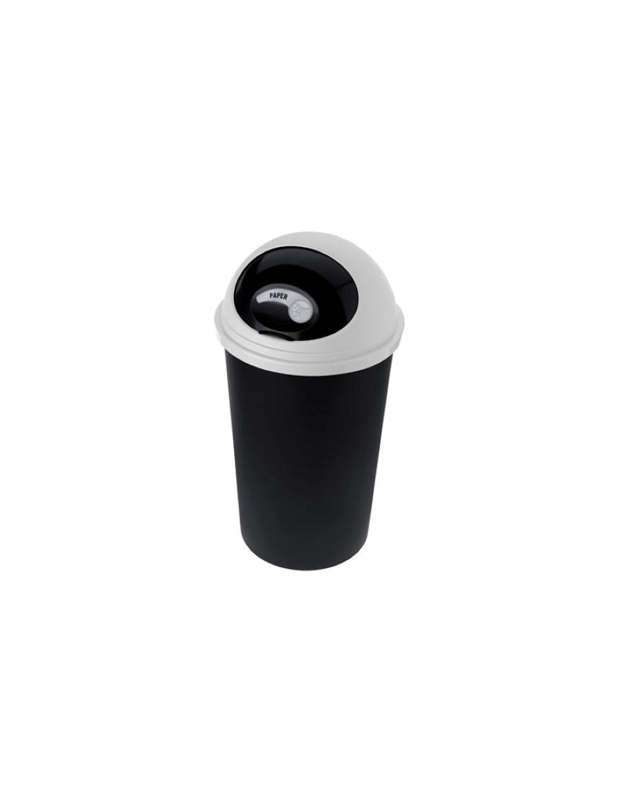 BIG HOOP WASTE BIN 45 LITERS BLACK/WHITE