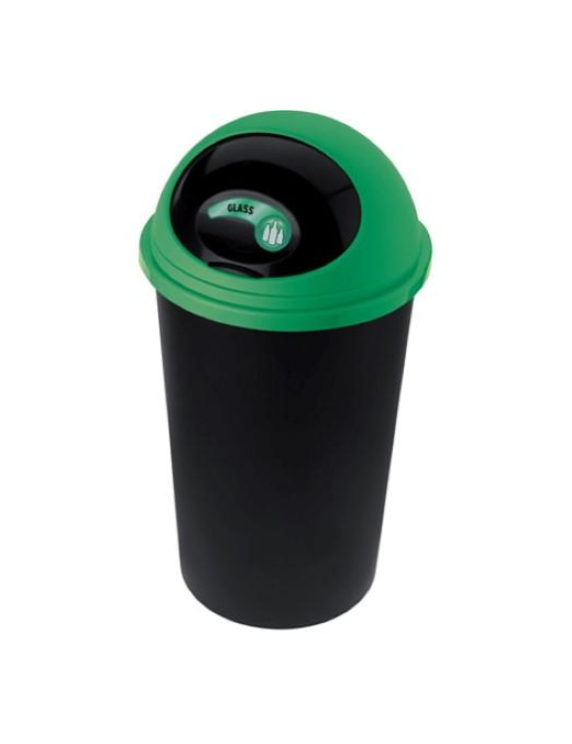 BIG HOOP WASTE BIN 45 LITERS BLACK/GREEN