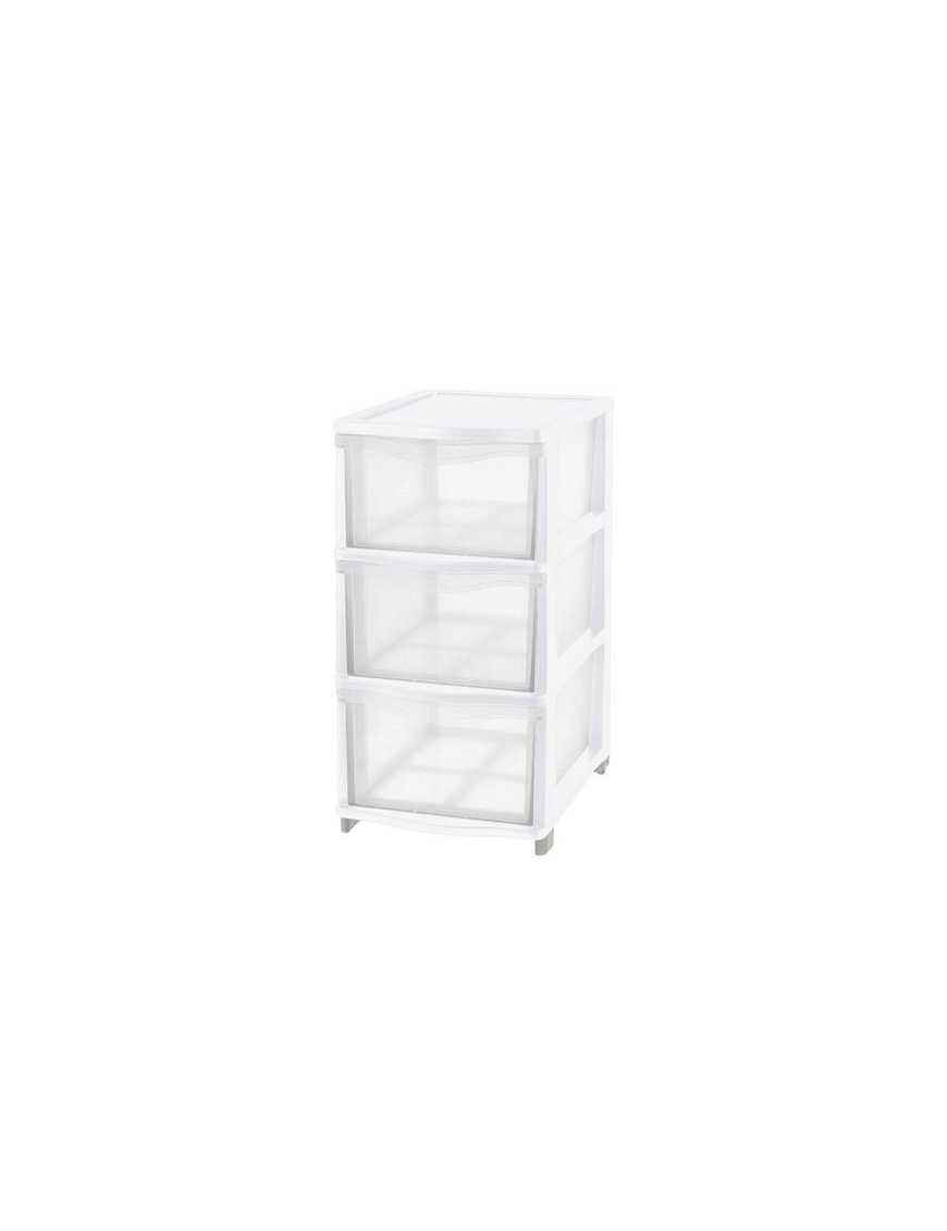 CHEST OF 3 MEDIUM WHITE DRAWERS