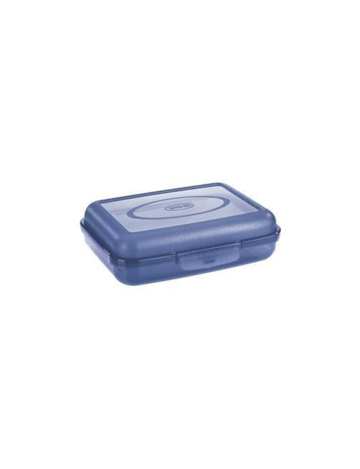CONTENITORE 16.5x12.5x5 CENTIMETRI TRASPARENTE/AZZURRO