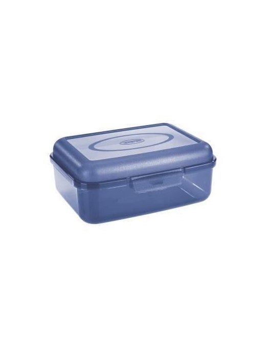 BLUE TRANSPARENT CONTAINER 18.5x14x8 CENTIMETERS