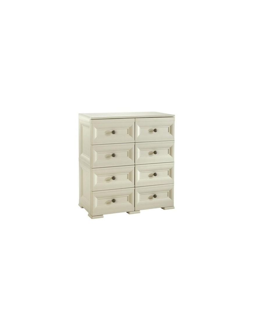 OMNIMODUS LINE CHEST OF 8 DRAWERS ANGORA