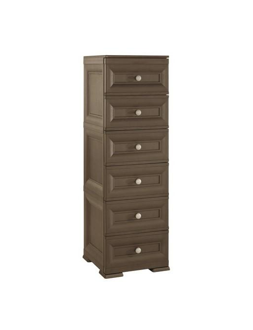 LINEA OMNIMODUS CASSETTIERA 6 CASSETTI MARRONE