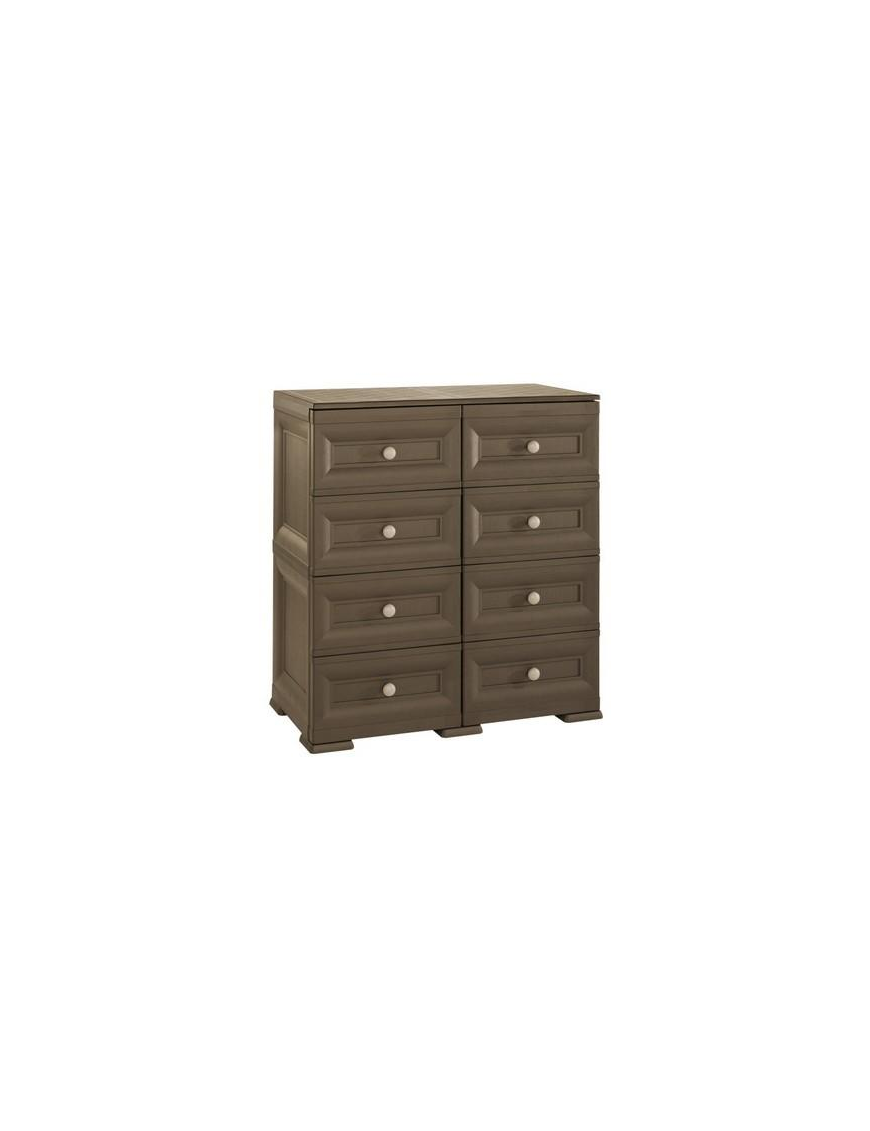 LINEA OMNIMODUS CASSETTIERA 8 CASSETTI MARRONE