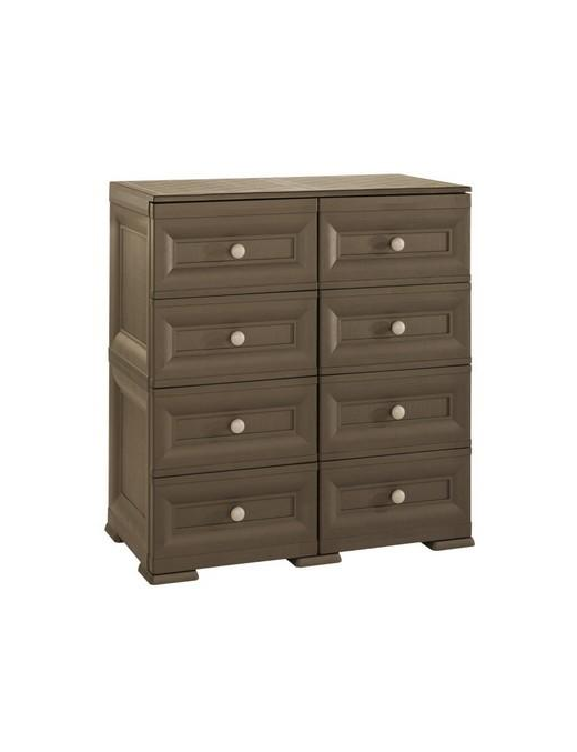 LINEA OMNIMODUS CASSETTIERA 8 CASSETTI MARRONE