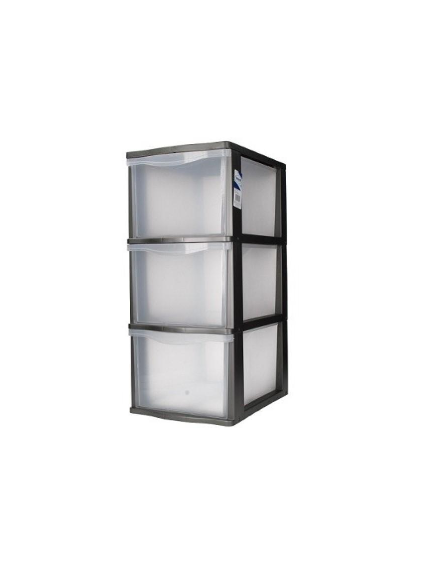 CHEST OF 3 HIGH DRAWERS GRAY