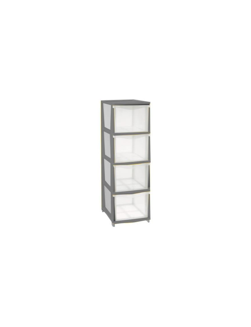 CHEST OF 4 HIGH DRAWERS GRAY