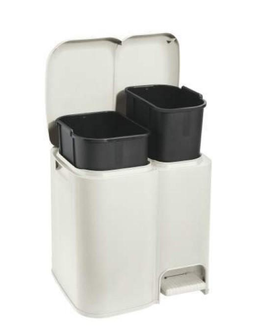 SEPARATE WASTE BIN PATTY 2 WHITE