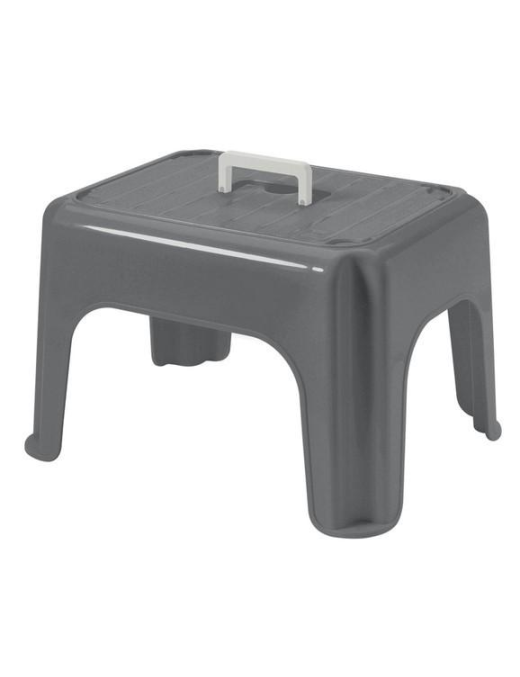 STOOL WITH HANDLE 38x30x24 CENTIMETERS GRAY