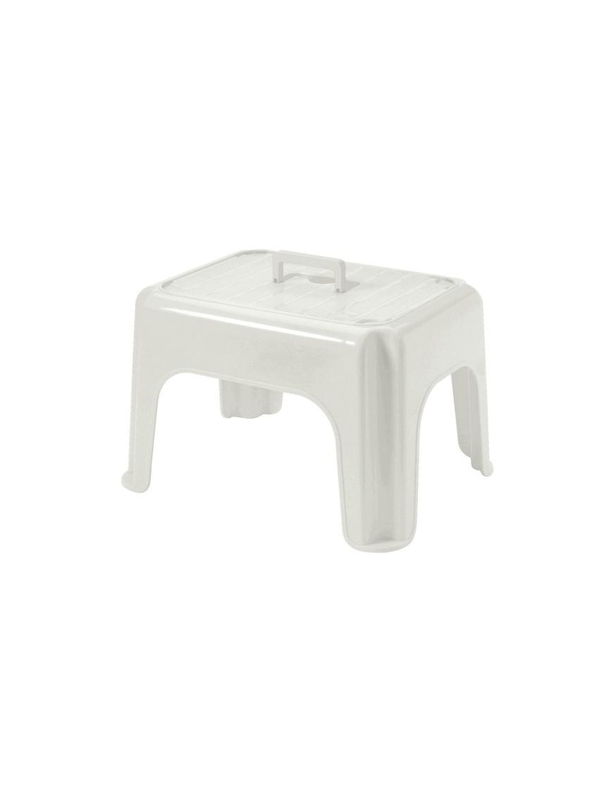 STOOL WITH HANDLE 38x30x24 CENTIMETERS WHITE