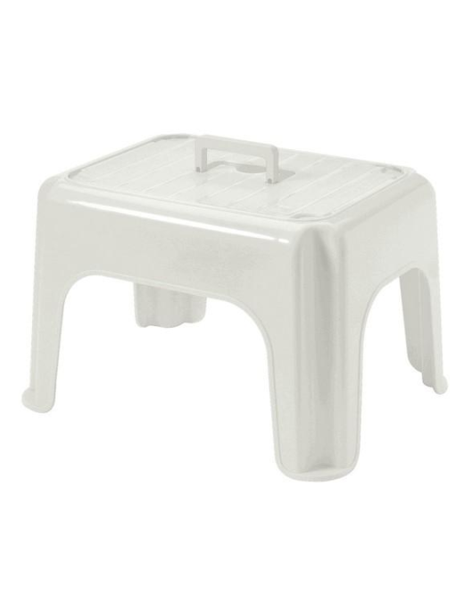 STOOL WITH HANDLE 38x30x24 CENTIMETERS WHITE