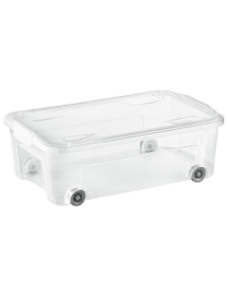 TRANSPARENT COMBIBOX WITH WHEELS 59.3X38XH20CM