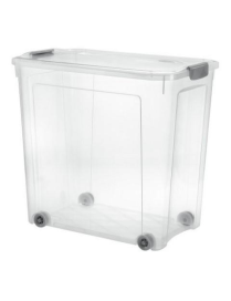 TRANSPARENT COMBIBOX WITH WHEELS 59x38x55 CENTIMETERS