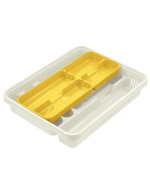 MIXY WHITE/LIME CUTLERY TRAY