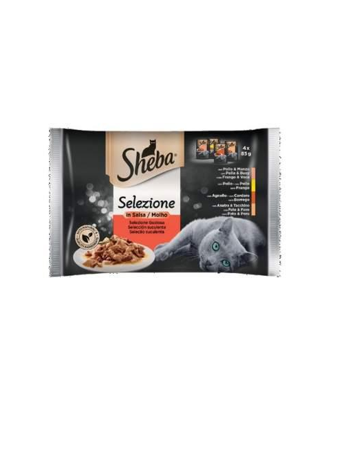 SHEBA MEAT SELECTION 4x85 GRAMS