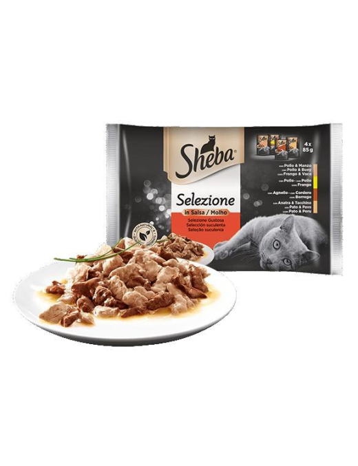 SHEBA MEAT SELECTION 4x85 GRAMS