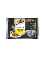 SHEBA DELICACIES CHICKEN JELLY 4x85 GRAMS