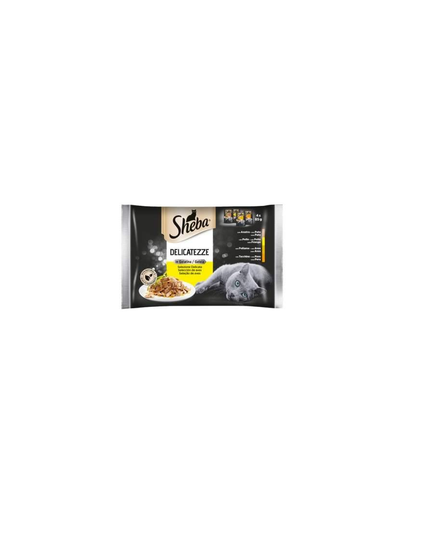 SHEBA DELICATEZZE GELATINA POLLO 4x85 GRAMMI