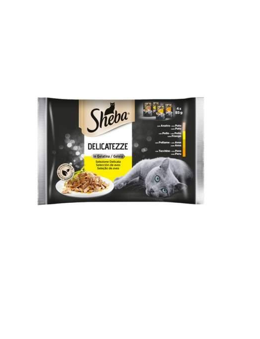 SHEBA DELICATEZZE GELATINA POLLO 4x85 GRAMMI