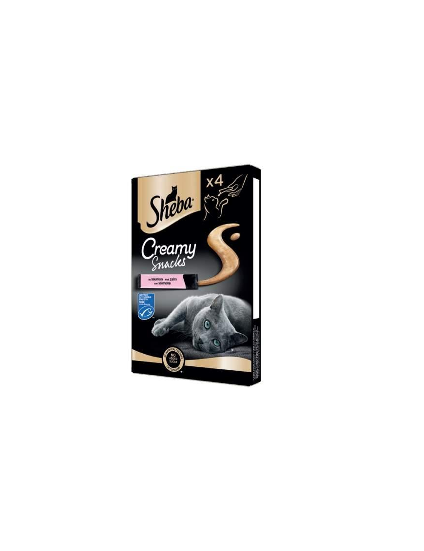 SHEBA CREAMY SNACK SALMONE 4x12 GRAMMI