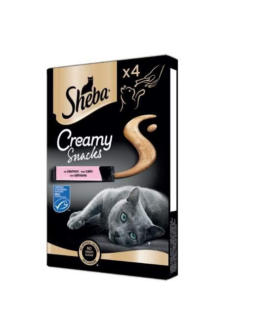 SHEBA CREAMY SALMON SNACK 4x12 GRAMS