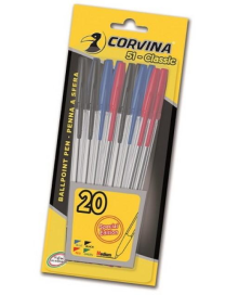 CORVINA PENNA CLASSICA A SFERA 20pezzi