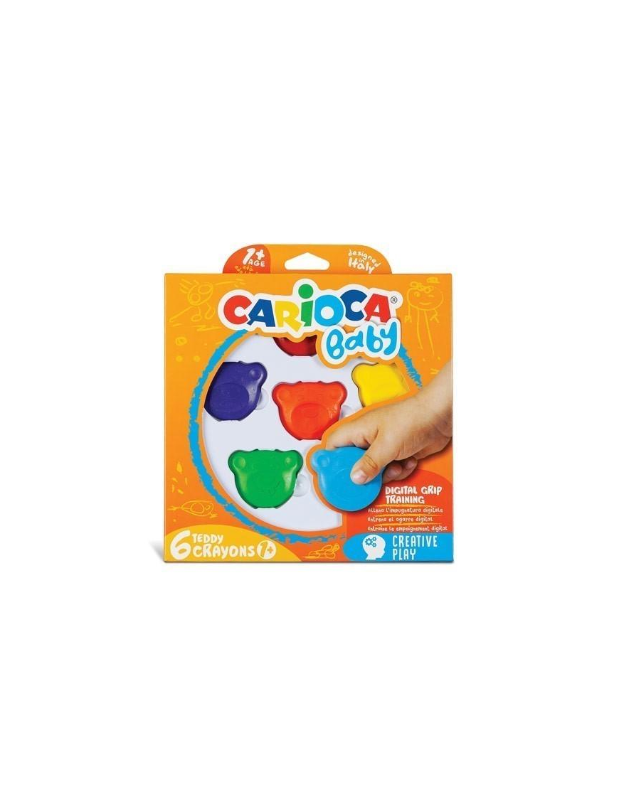 CARIOCA BABY TEDDY CRAYONS 6pezzi