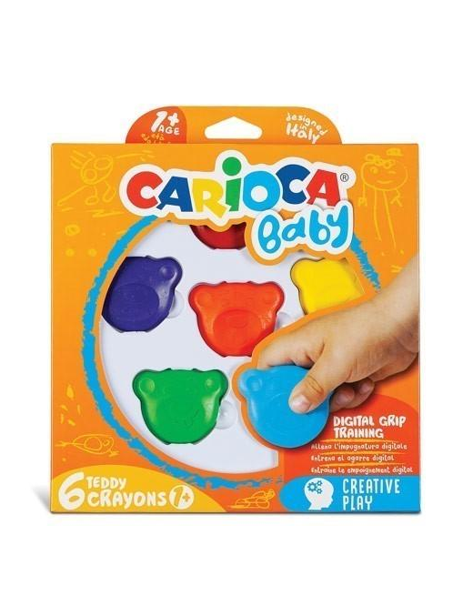 CARIOCA BABY TEDDY CRAYONS 6pezzi