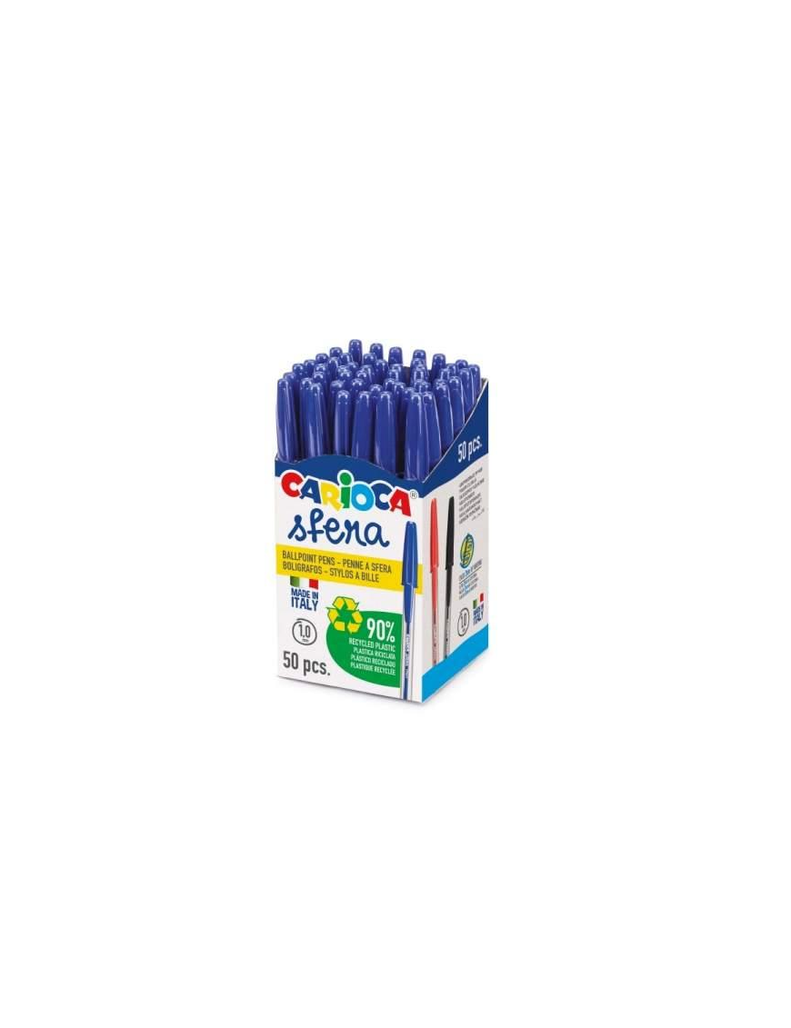 CARIOCA BALLPOINT PEN 50 pieces BLUE