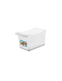 TROLLEY BOX CONTENITORE 46x26x27 CENTIMETRI TRASPARENTE