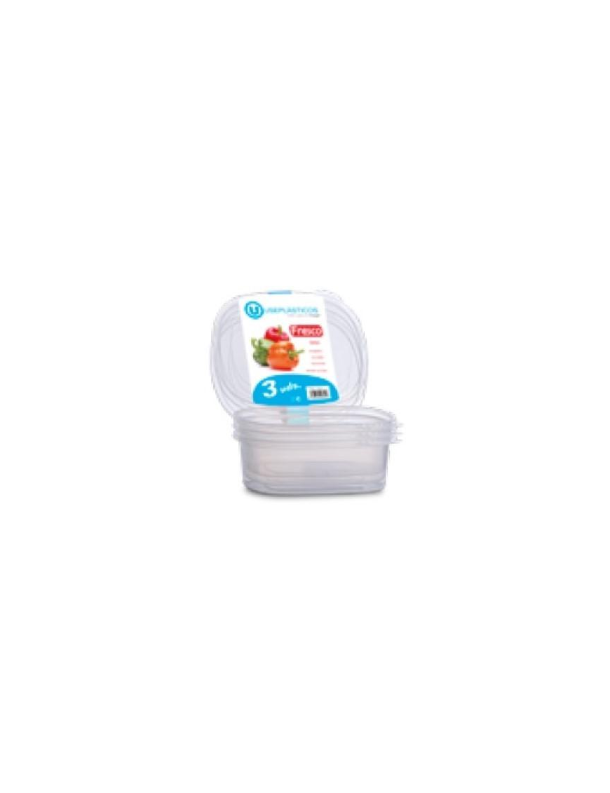 FRESH OVAL CONTAINER 14x12x5 CENTIMETERS 3 PIECES