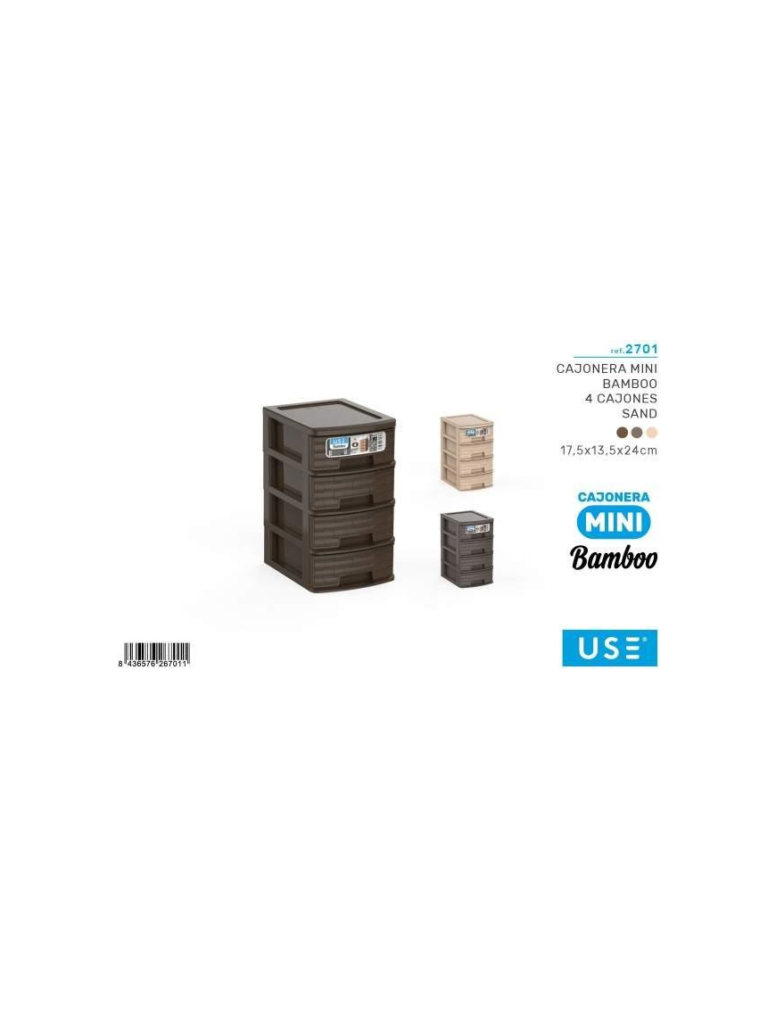 BAMBOO SAND MINI 4 DRAWER CHEST