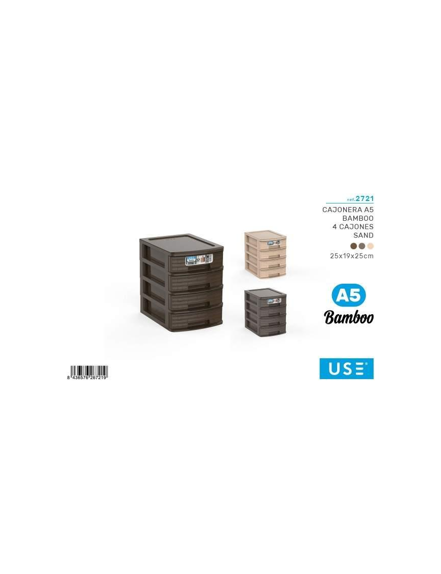 BAMBOO SAND A5 4 DRAWER CHEST