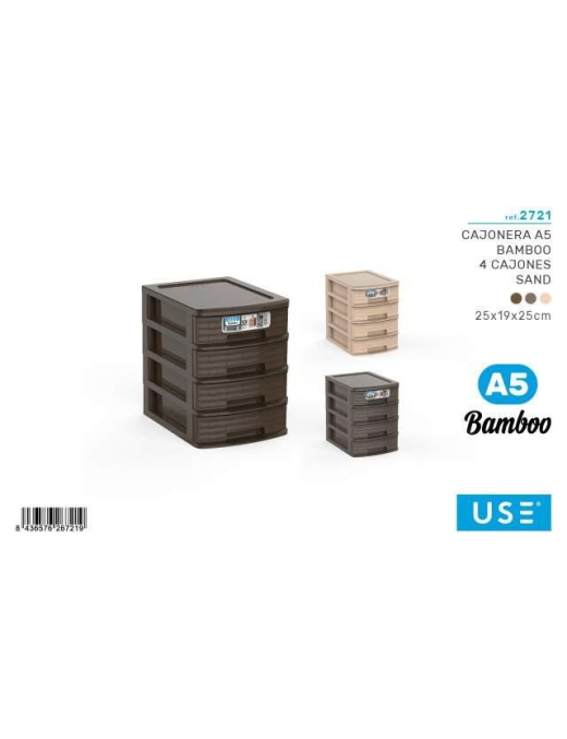 BAMBOO SAND A5 4 DRAWER CHEST