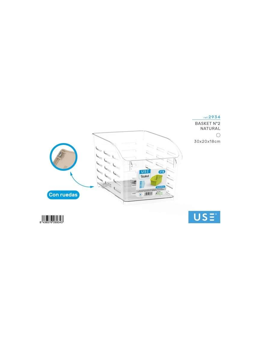 CESTINO NATURAL CON RUOTE N. 2