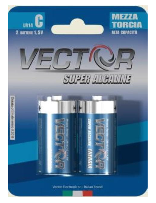 PILA SUPER ALCALINA MEZZATORCIA 2 PEZZI BLU