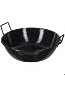 THE IDEAL INDUCTION ENAMELED PAN 2 HANDLES 16 CENTIMETERS