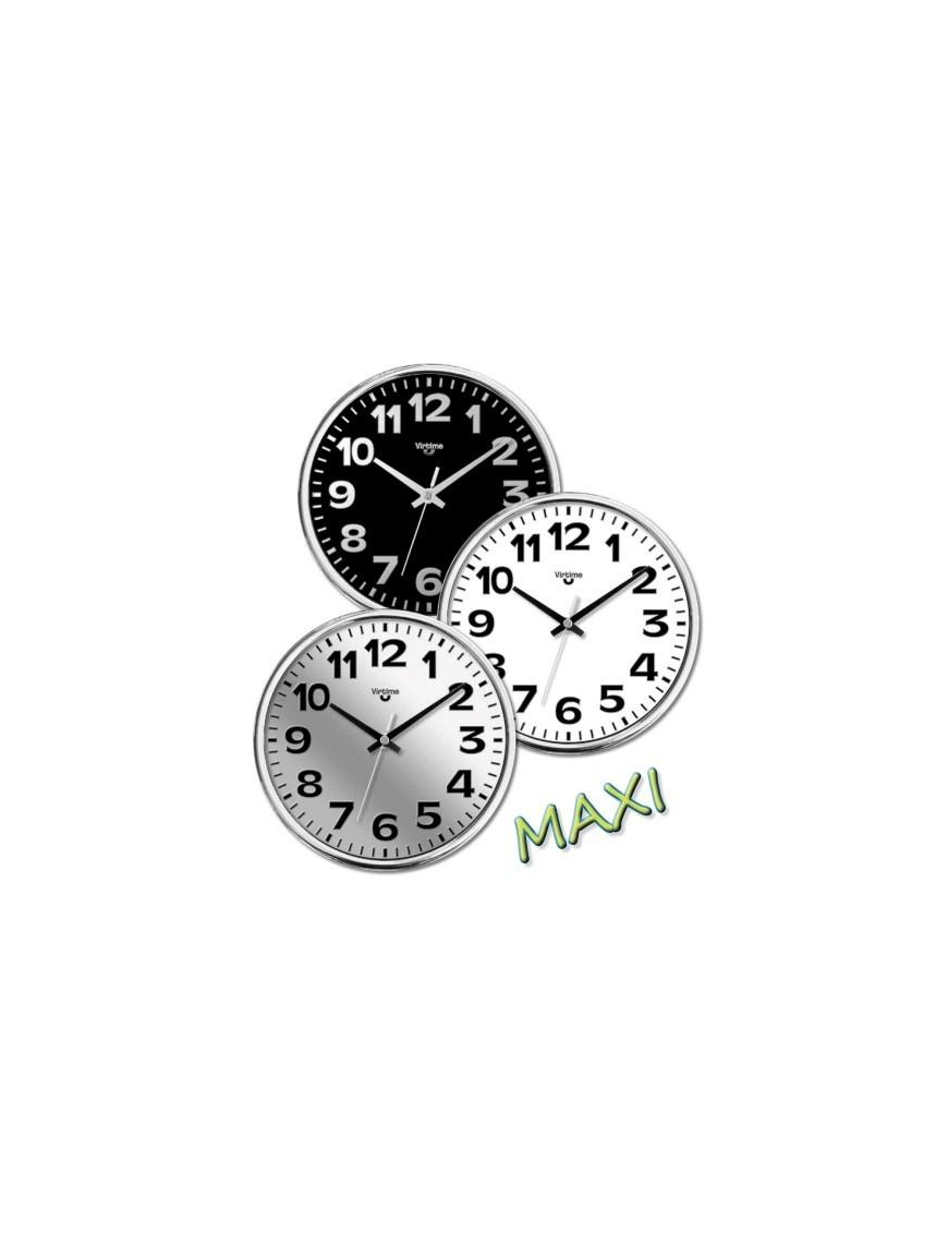 CROME MAXI WALL CLOCK 36 CM