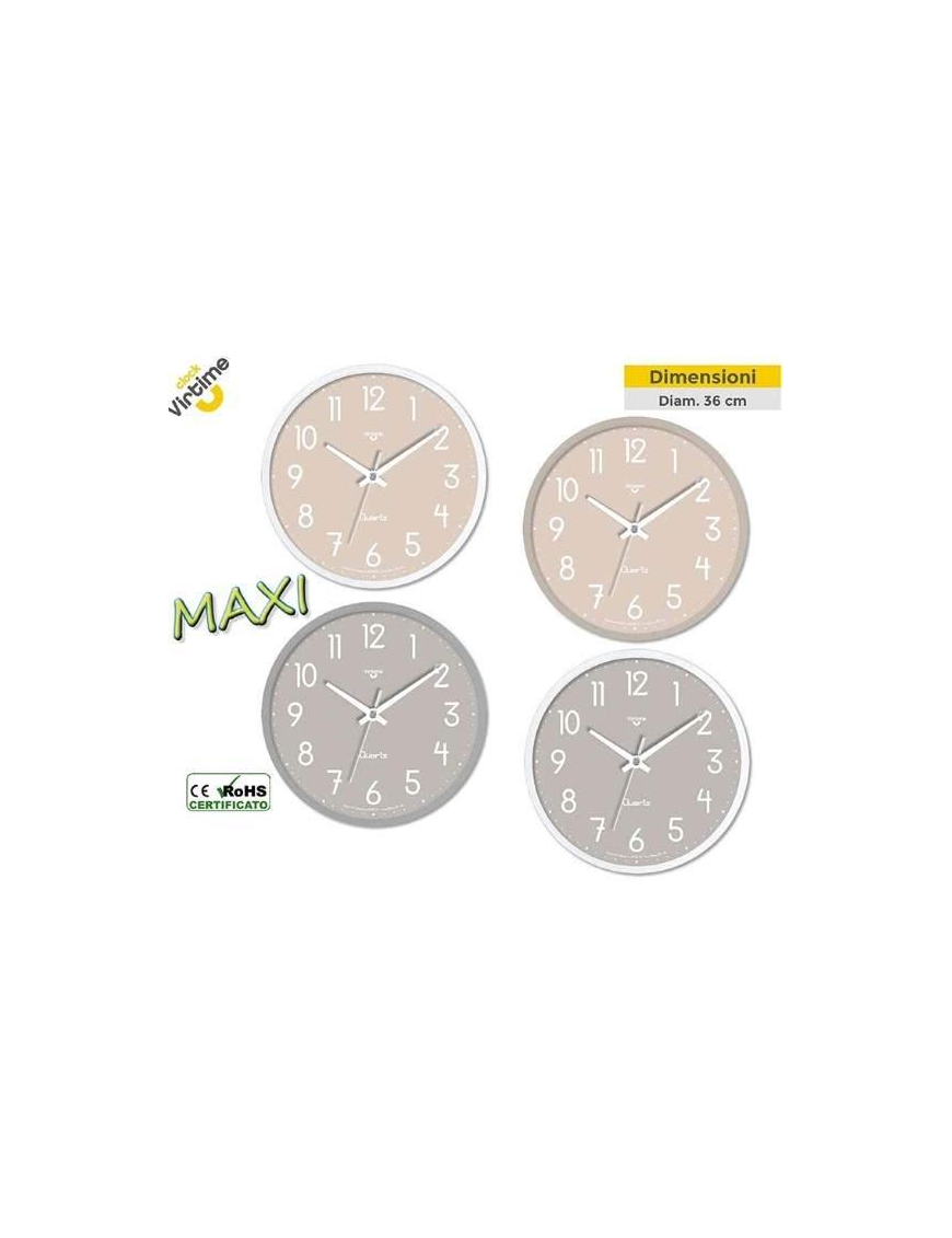 OROLOGIO PARETE ABS DIAMETRO 36 CENTIMETRI MAXI