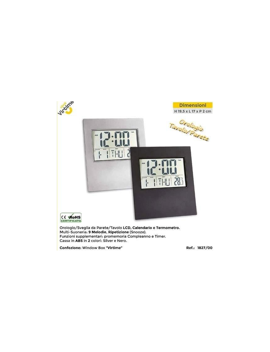 OROLOGIO TAVOLO LCD 1827/00 $$