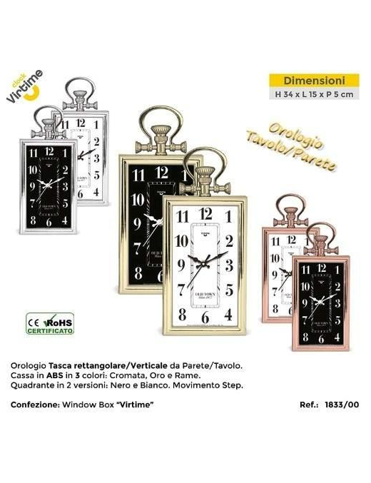 OROLOGIO TAVOLO/PARETE 34x15 1833/00 $$