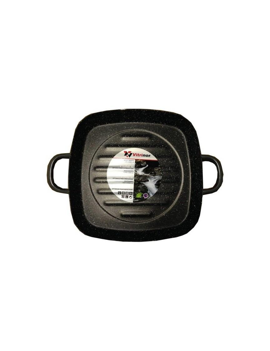 GRANITE LINE INDUCTION GRILL PAN 28x28 2 HANDLES