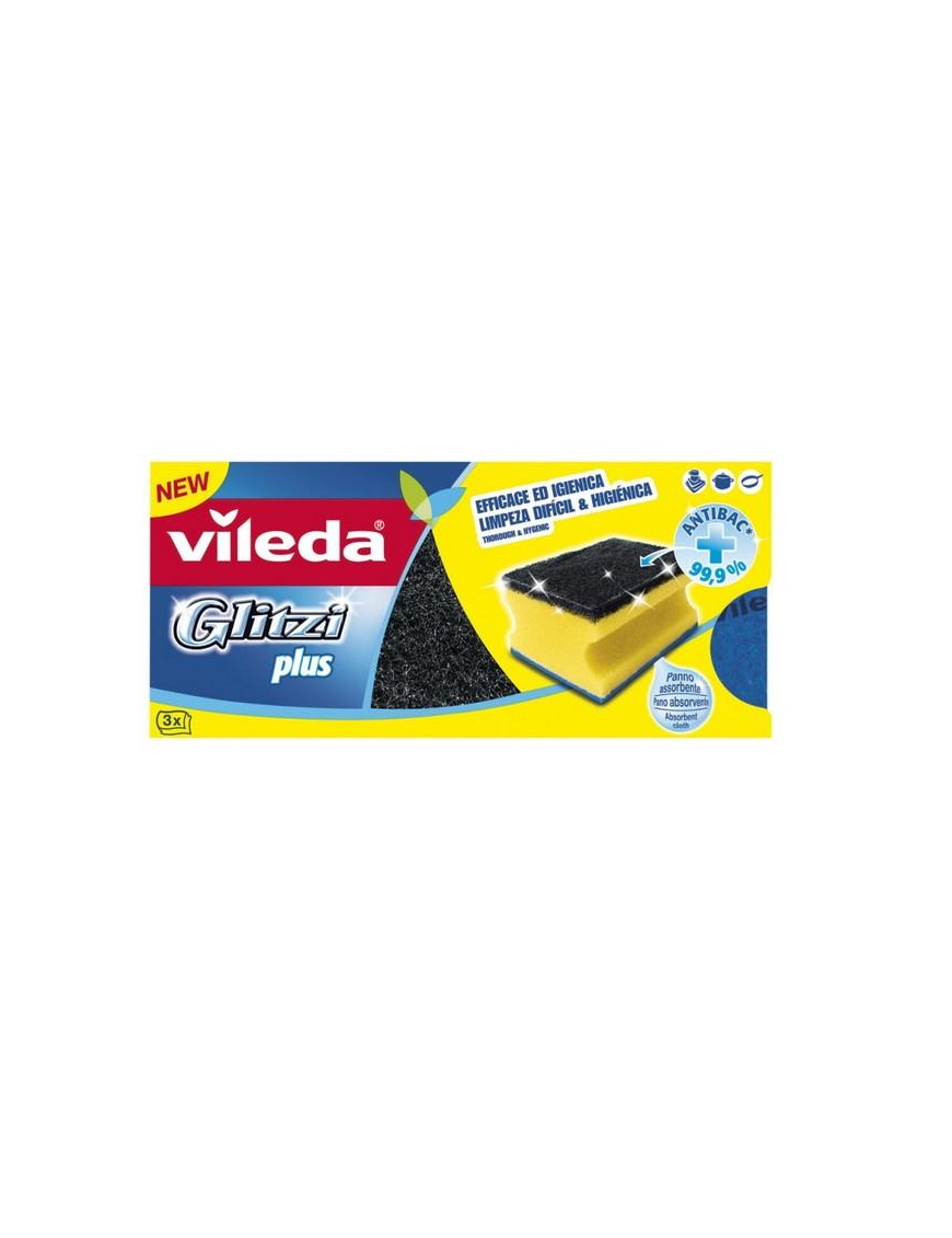 VILEDA SPUGNA GLITZI PLUS 3 PEZZI