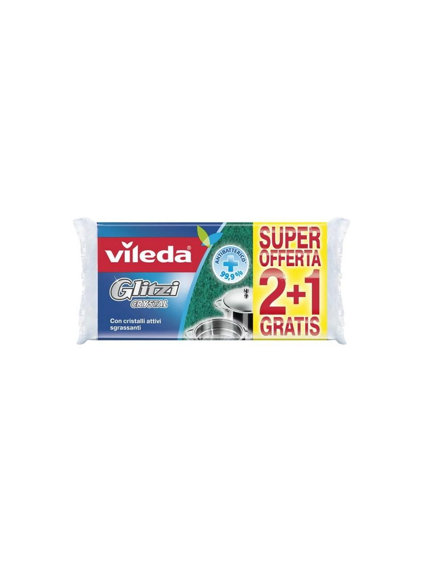 VILEDA SPUGNA GLITZI CRYSTAL 3 PEZZI