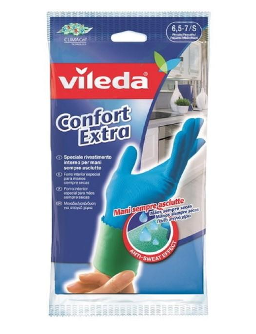 VILEDA EXTRA COMFORT GLOVES SIZE S