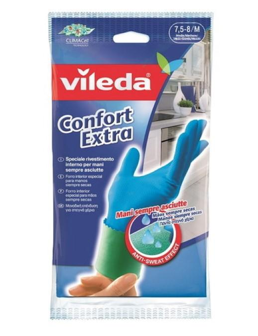 VILEDA EXTRA COMFORT GLOVES SIZE M