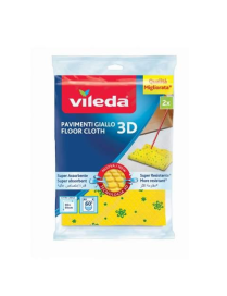 VILEDA PANNO PAVIMENTI GIALLO 3D 2 PEZZI